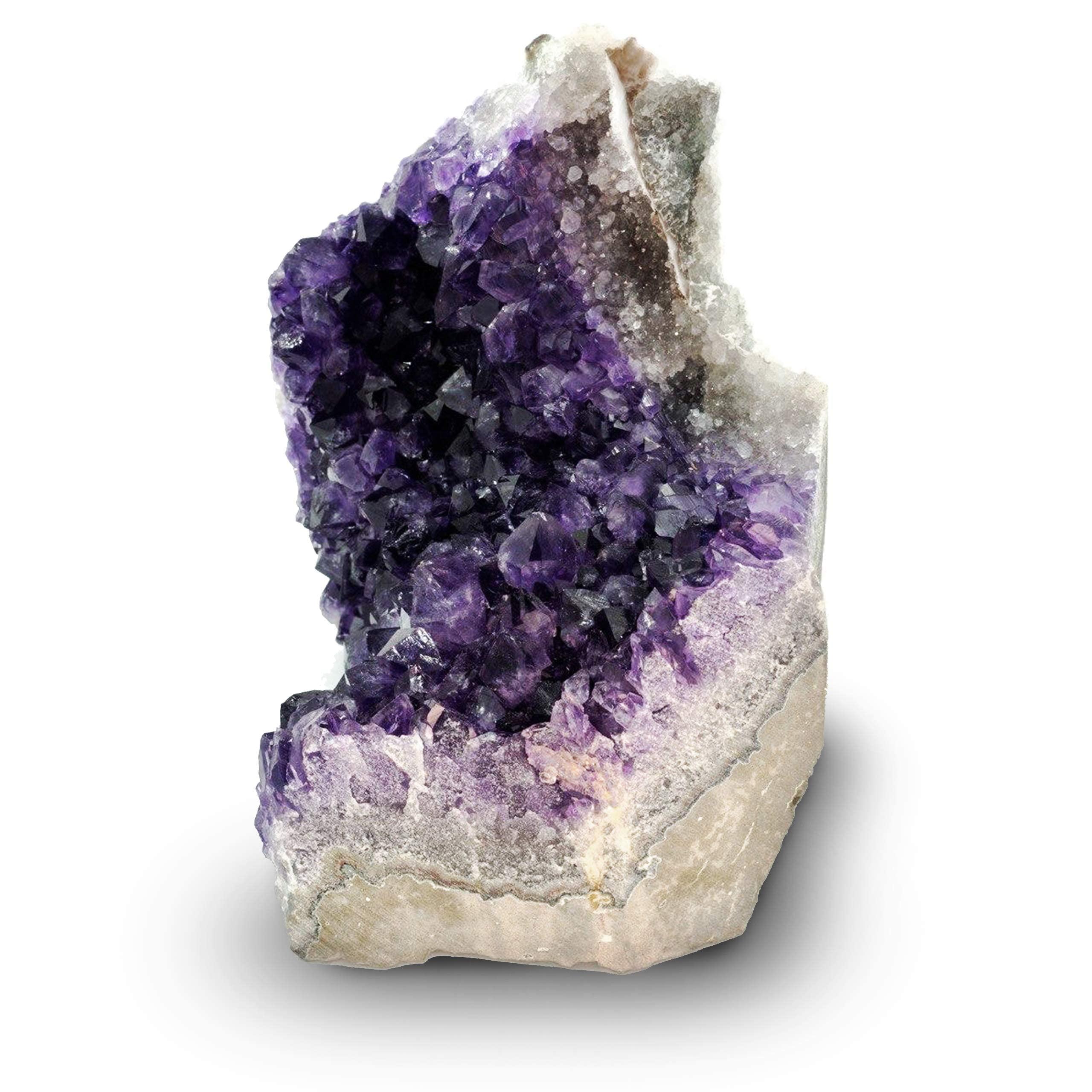 EMPORION EMPORION Large Natural Amethyst (8 lb to 10 lb) Crystal Clusters Stone from Uruguay Raw Geode Quartz - Deep Purple Color