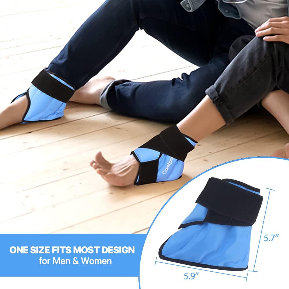 Comfpack Comfpack Heel Ice Pack for Ankle & Foot Pain Relief, Hot Cold Therapy Ice Pack Wrap with Straps for Sport Injuries, Swelling & Sprain