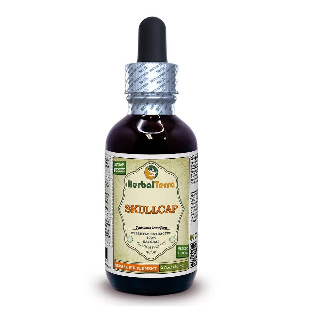 Herbal Terra LLC Skullcap (Scutellaria Lateriflora) Tincture, Organic Dried Herb Liquid Extract 2 oz