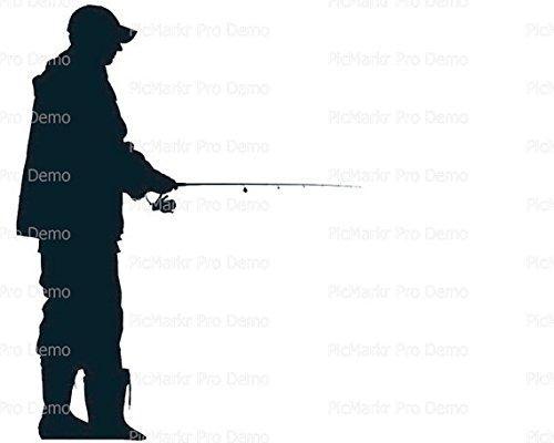 Art of Eric Gunty 1/2 Sheet - Fisherman Fishing Birthday - Edible Cake/Cupcake Party Topper - D20531