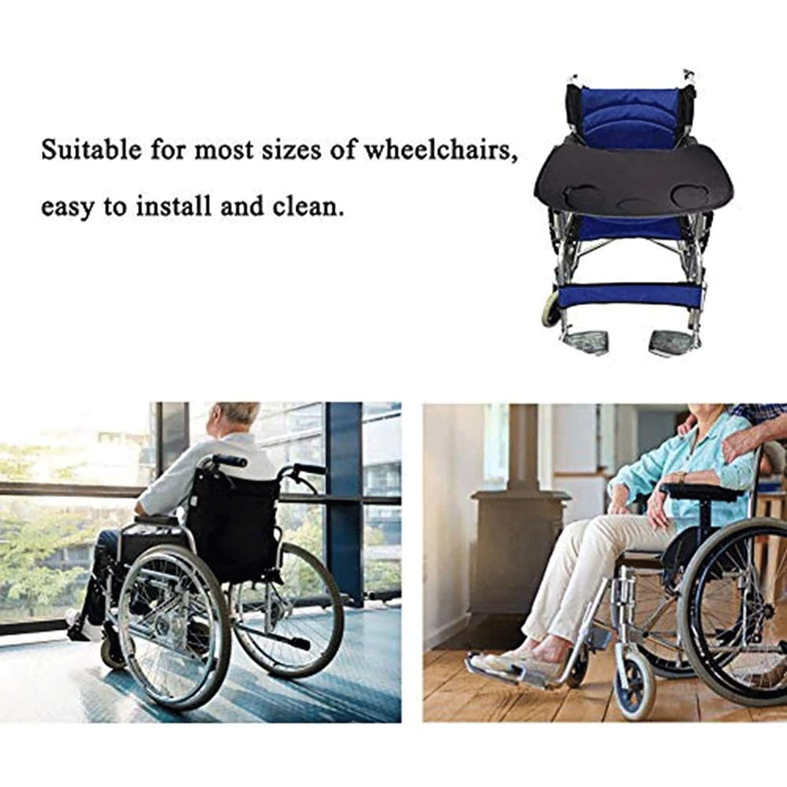 DATEN DATEN Wheelchair Lap Tray Table, Lap Top Wheelchair Desk with 2 Cup Holder, Detachable Tray Wheelchair Accessories for Writing, Reading Eating and Play Computer