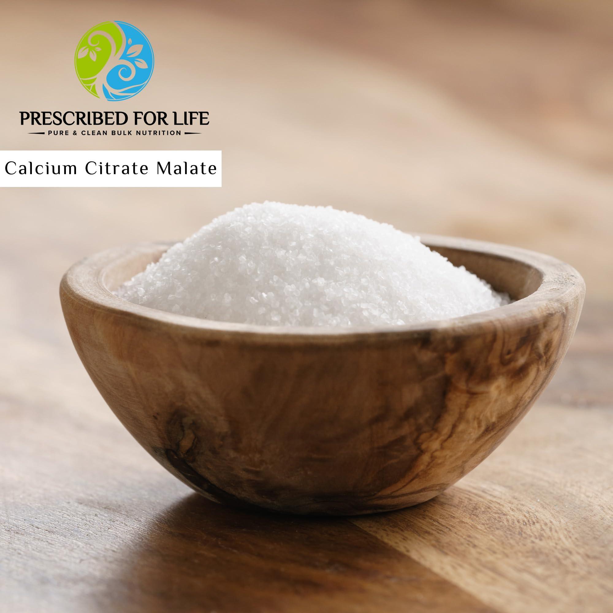 Prescribed For Life Prescribed for Life Calcium Citrate Malate, Pure Vegan Calcium Powder for Bone Health & Cardiovascular Support, Easy Absorption Formula, Non GMO, Filler & Additive Free (1kg / 2.2lb)