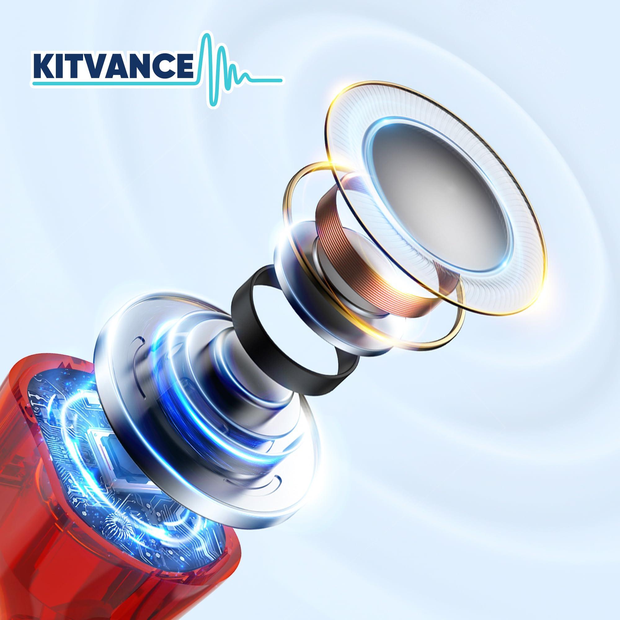 Kitvance [Upgraded Version] Hearing Aids for Seniors Adults with Dual Micphone, Rechargeable Sound Amplifiers with Noise Canceling, Invisible Digital OTC Hearing Amplifiers with LED Power Display Charging Case