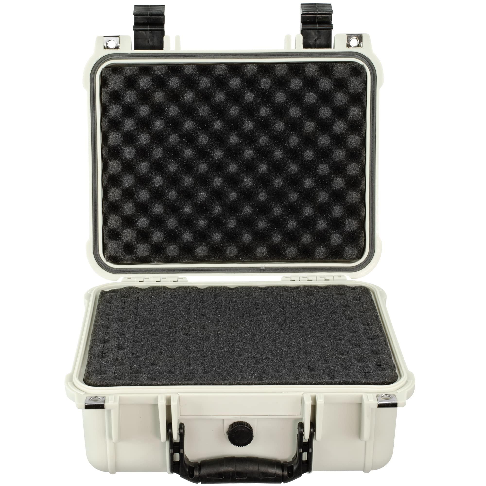 Eylar Eylar Large 13.37 Inch Hard Protective Medical Case EMT First Responder and First Aid Service Storage Box, Waterproof, Dustproof, Shockproof with Foam (White)