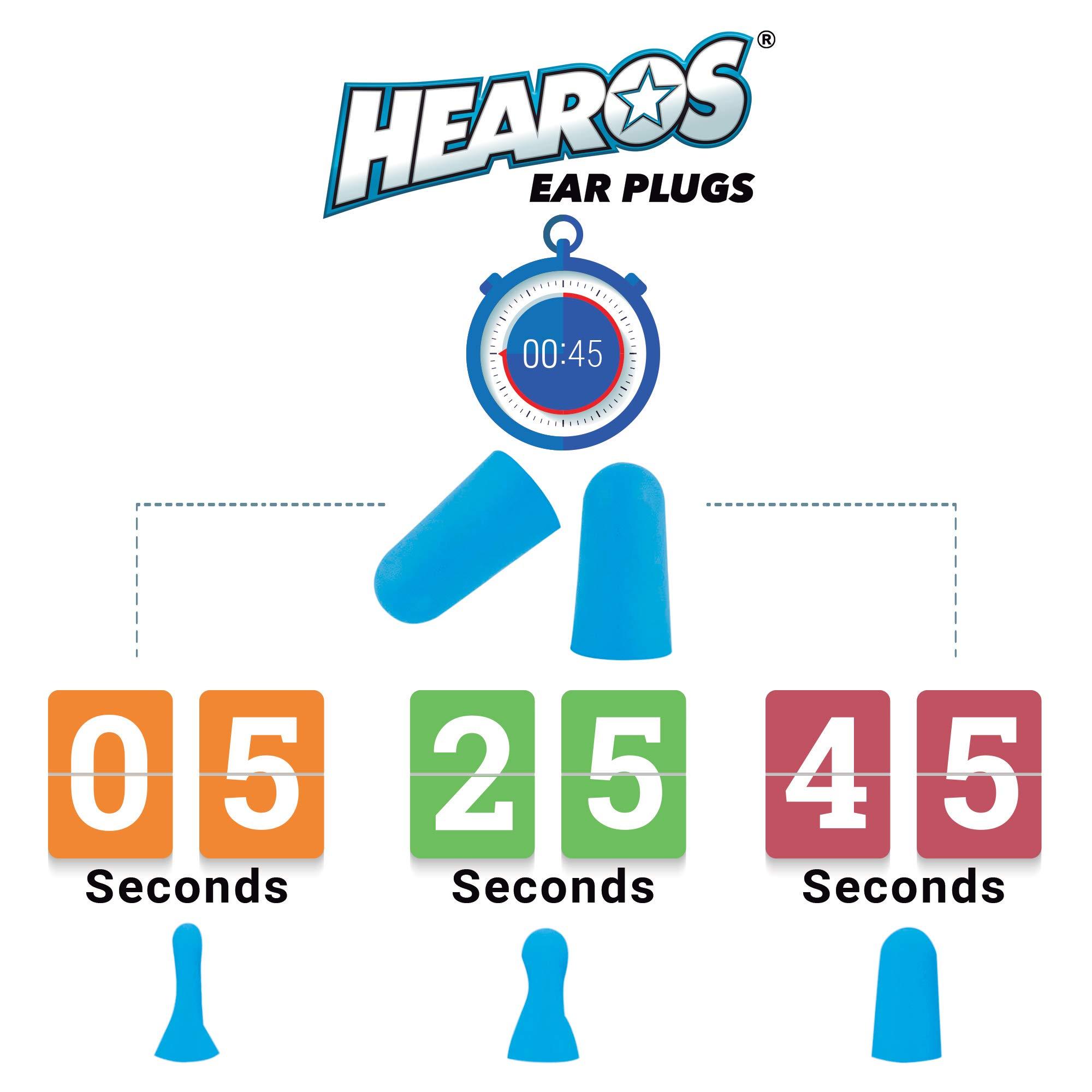 Hearos HEAROS Xtreme Ear plugs - Best In Class Noise Cancelling Disposable Foam Earplugs With NRR 33 Hearing Protection, 14 pairs