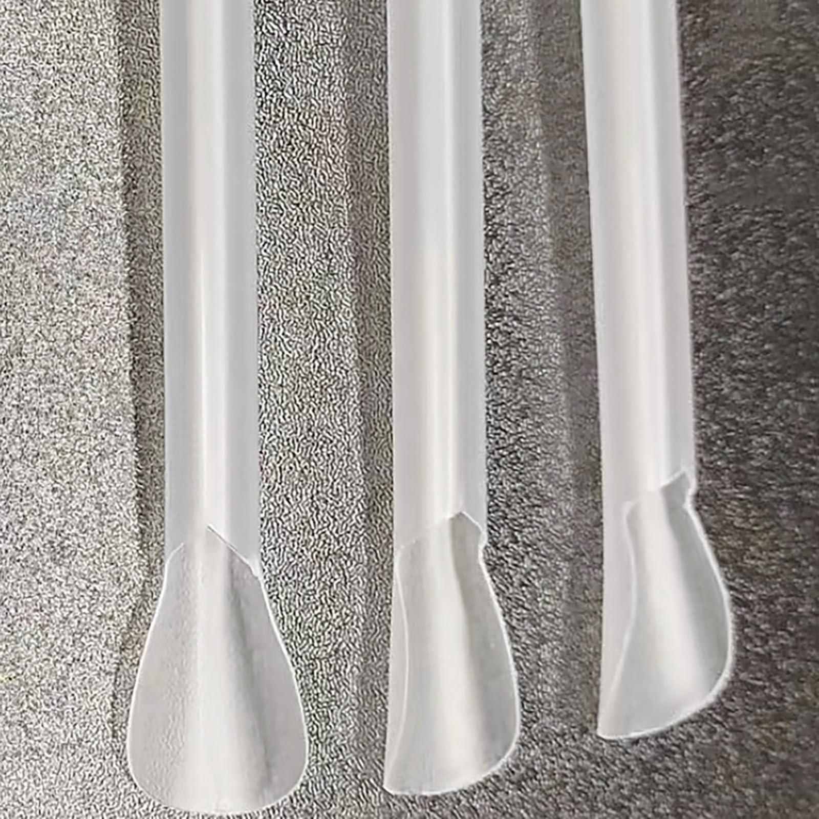 LJJCSFF 100 Pcs Snow Cone Spoon Straws Plastic Drink Stir Stick Summer Straw Slushie Shaved Ice Flexible Drinking Straw Clear