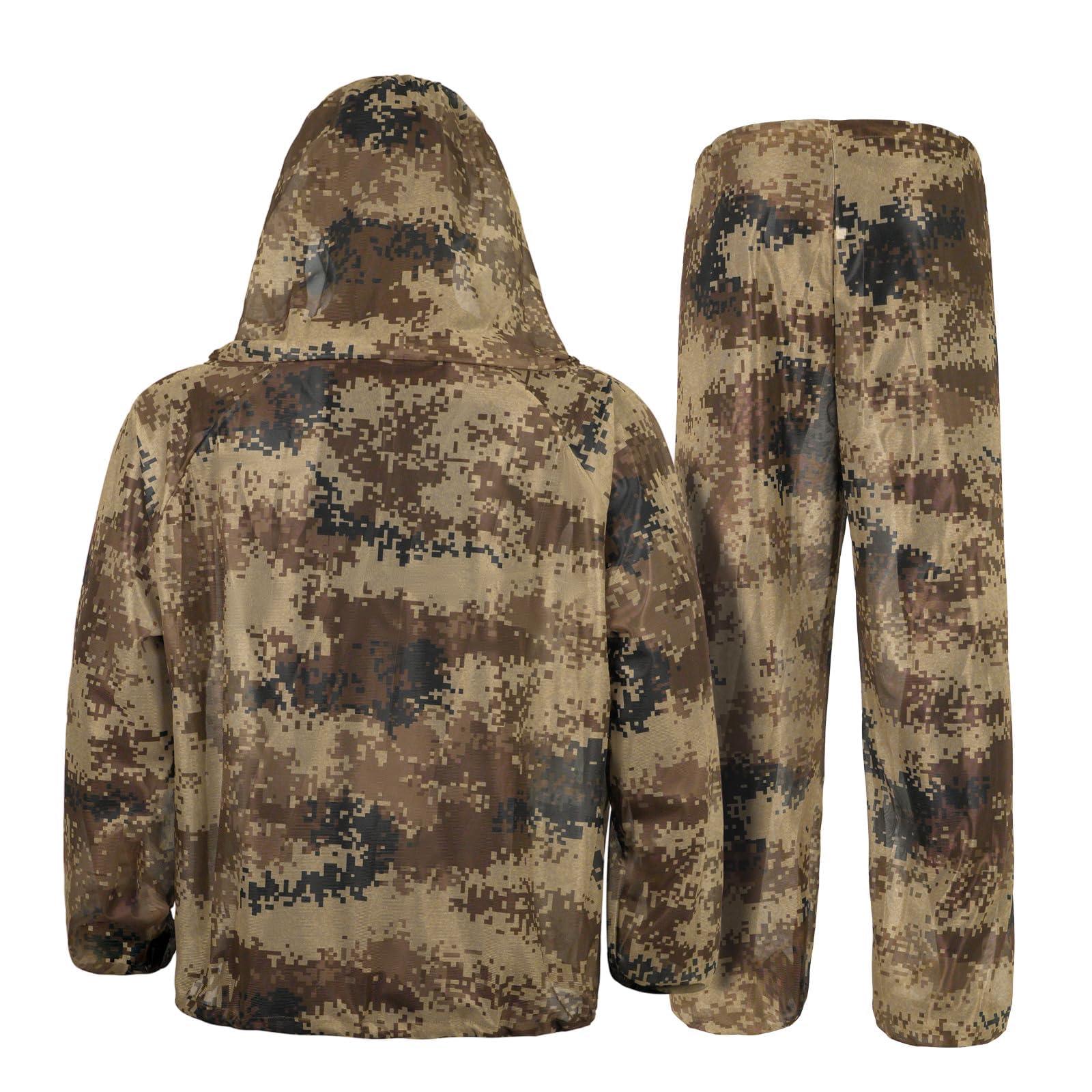 LOOGU LOOGU Mosquito Suits, Net Bug Pants & Jacket Hood Sets - Ultra-fine Mesh - With Fishing, Hiking, Camping and Gardening