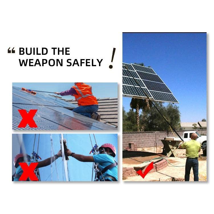 OUSIKA OUSIKA Window Cleaning Poles,Water Fed Pole Kit W/Squeegee - Outdoor Window Cleaner Glass Solar Panel Cleaning System - 3-in-1 Washing Equipment Tool, Scrubber Brush Hose Spray Washer/7.2 M/23.6 Ft