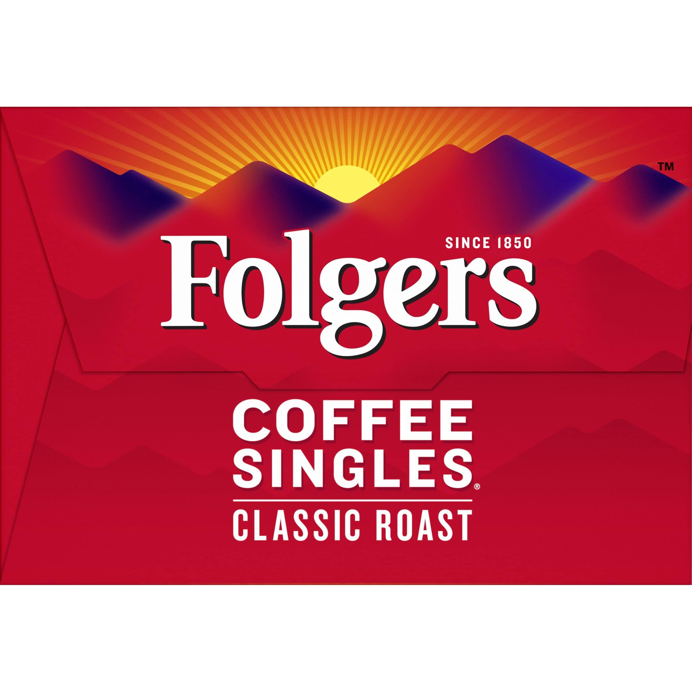 Folgers Folgers Coffee Singles Classic Medium Roast Coffee Bags 19 Count (Pack of 6)