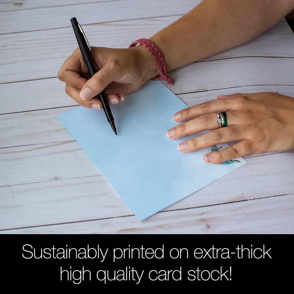 Tree-Free Greetings Tree-Free Greetings - All Occasion Cards - Artful Designs - 12 Cards + White Envelopes - Made in USA - 100% Recycled Paper - 4\"x6\" - Turtley Awesome (FS60010)