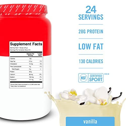 BioSteel Sports BioSteel Whey Protein Isolate Powder Supplement, Grass-Fed and Non-GMO Post Workout Formula, Vanilla, 24 Servings