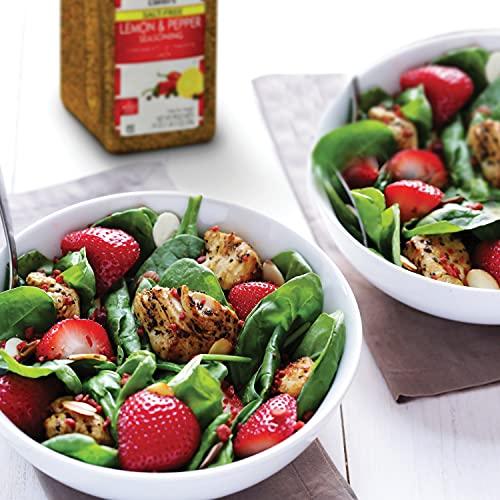 Lawry's Casero Lawry's Salt Free Lemon & Pepper Seasoning, 19 oz - One 19 Ounce Container of Lemon Pepper Seasoning with a Citrus Flavor, Best as Salt Alternative for Reduced Sodium Diets