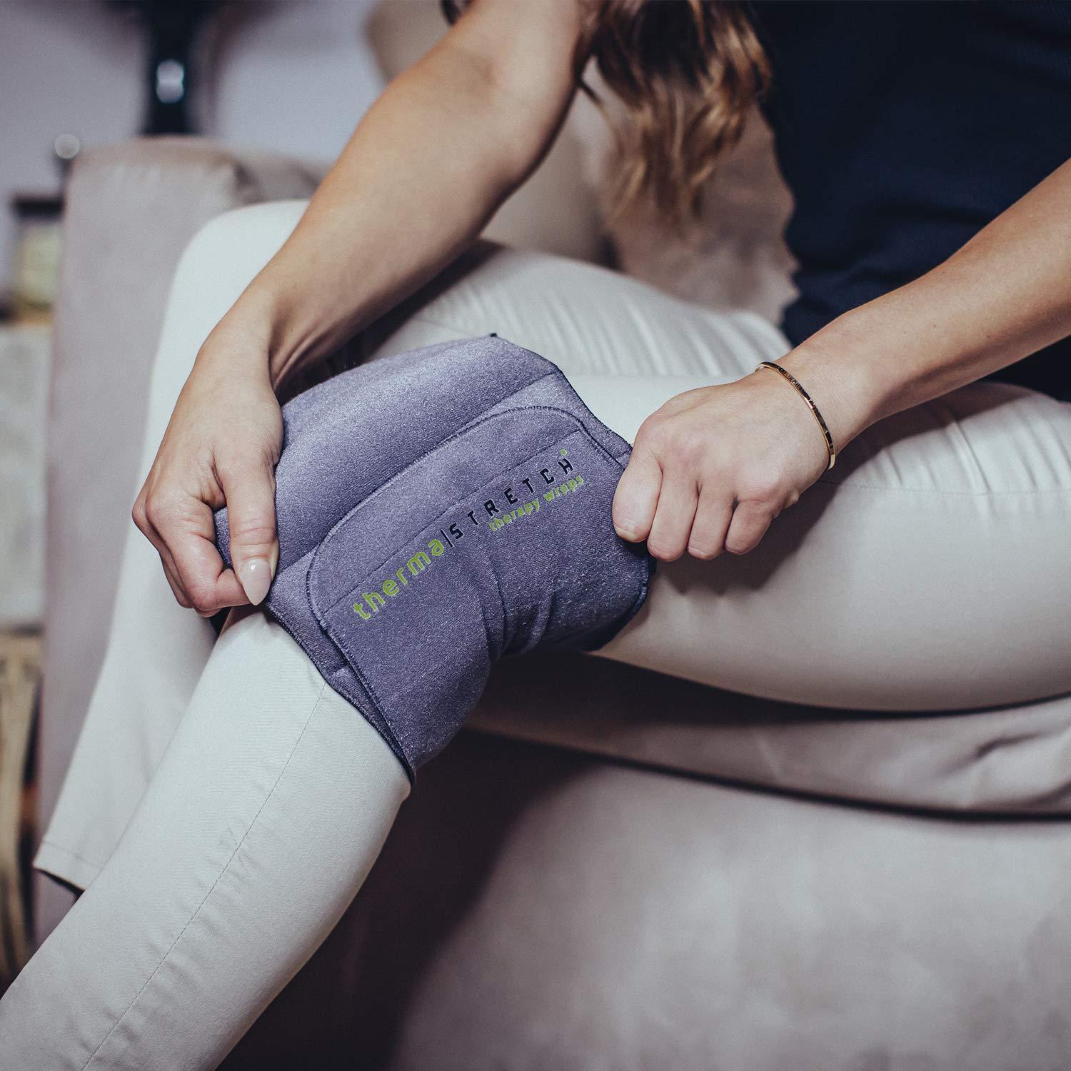 Therma-Stretch Therma-Stretch Knee Joint & Neck Microwaveable Wrap for Pain Relief, Best for Tendinitis, Knee Pain, ACL Ligament Injury, Soreness | Comfortable Hot Cold, Physical Therapy, Stretchable Compression