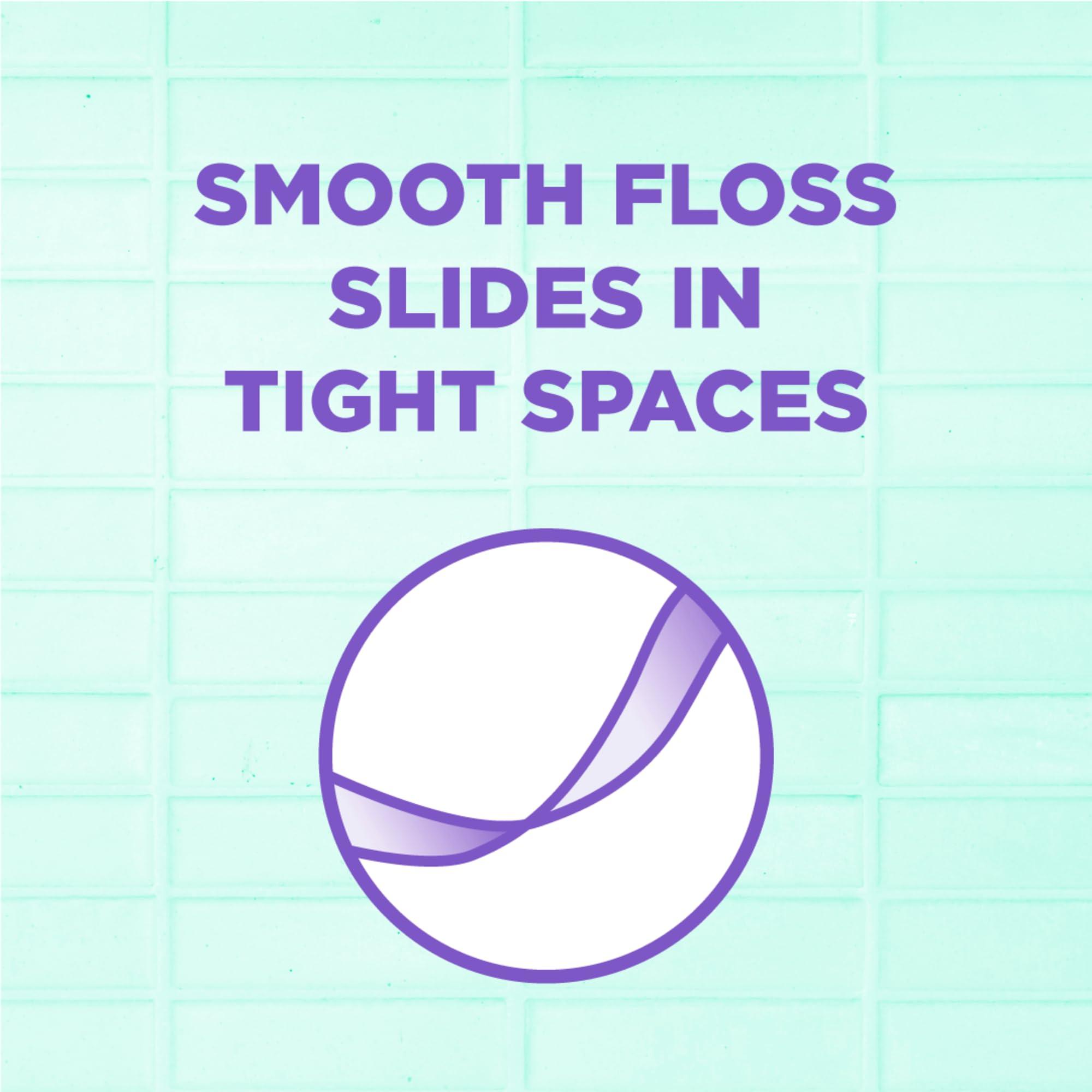 GUM GUM Comfort Slide Floss Picks - Perfect for Tight Teeth - Extra Strong Shred-Resistant Dental Floss, Easy Grip Handle - Dental Flossers for Adults - Fresh Mint Flavor, 90 ct