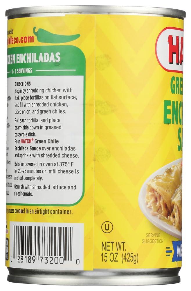 Hatch Hatch Green Chili Enchilada Sauce Medium, 15 -Oz. (Pack of 6)