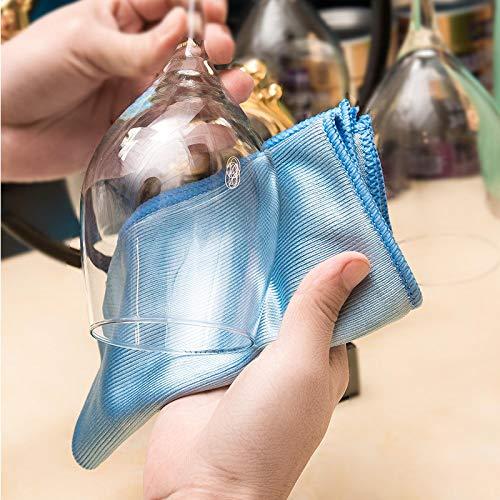 Mocoe Mocoe Microfiber Window Cleaning rag Kitchen Absorbent Mirror Cleaning Towel waterless Printing Wine Glass Cloth Home scouring pad 40 * 60cm Silvergray