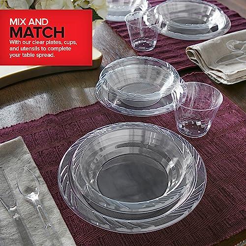 Stock Your Home Stock Your Home (240-Count) Elegant 18 oz Clear Plastic Bowls for Parties, Large Disposable Bowl for Fancy Dinner or Cocktail Party, Soup and Salad, Thick and Sturdy