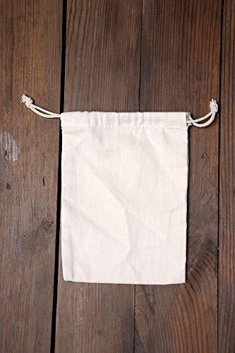 Custom bags 3"x5" DOUBLE DRAWSTRING COTTON MUSLIN BAGS-Set Of 25