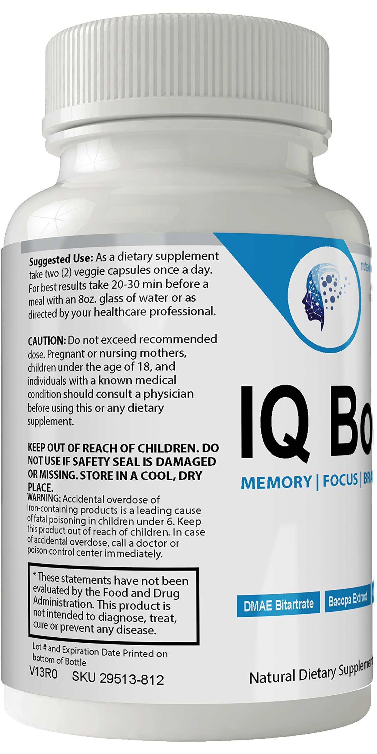 nutra4health LLC IQ Boost Smart Pill Optimal Cognitive Support Brain Omega Original Nootropic Pills Capsules by nutra4health