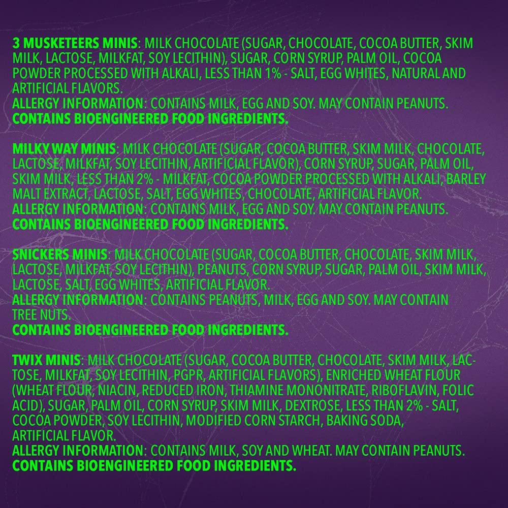 Mars Mars SNICKERS, TWIX, MILKY WAY & 3 MUSKETEERS Mixed Chocolate Bulk Halloween Candy Assortment-130.57oz/455ct