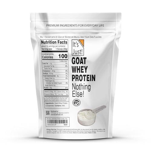 It\'s Just! It\'s Just! - Goat Whey Protein Concentrate, Made in USA, Pasture Raised Goat Milk, One Ingredient