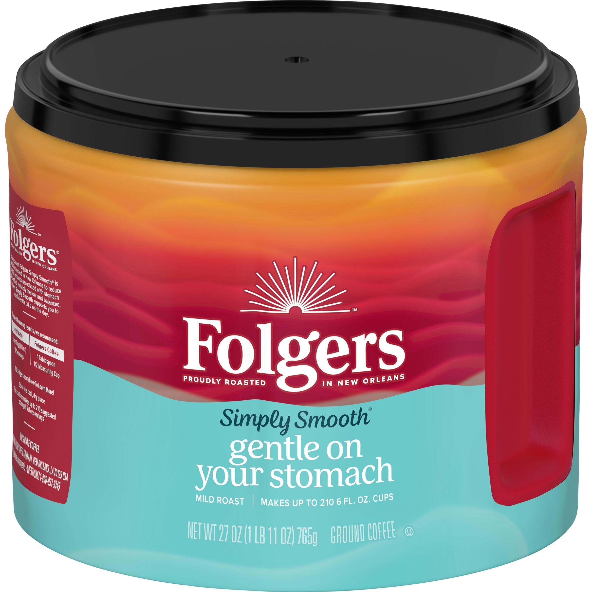 Folgers Folgers Simply Smooth Ground Coffee, Mild Roast, 27 Ounces