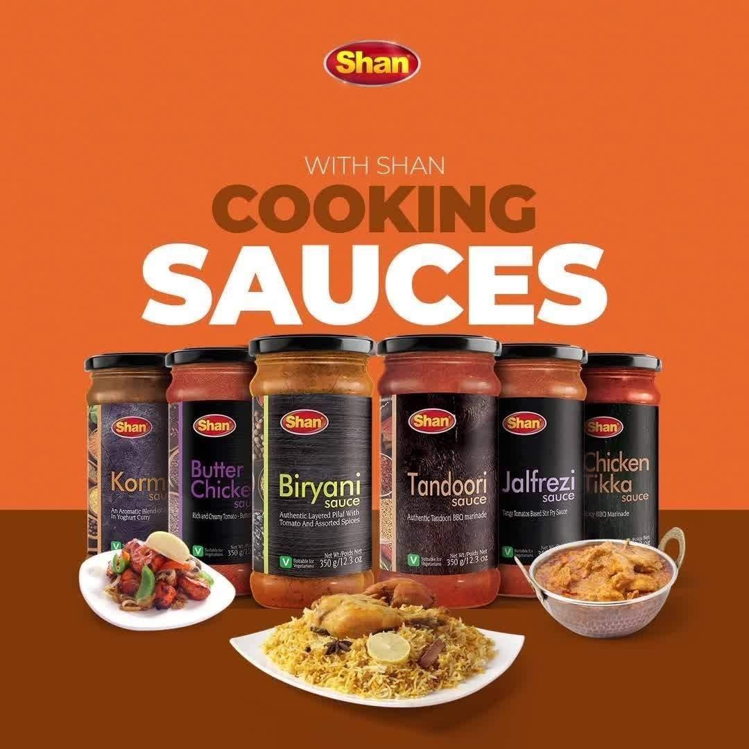Shan Shan Tandoori Cooking Sauce 12.3oz (350g) Tandoori Marinade for Chicken, BBQ, & Grilled Meat Indian Spices & Tandoori Masala Authentic Tandoori Flavor at Home No Preservatives (Pack of 1)