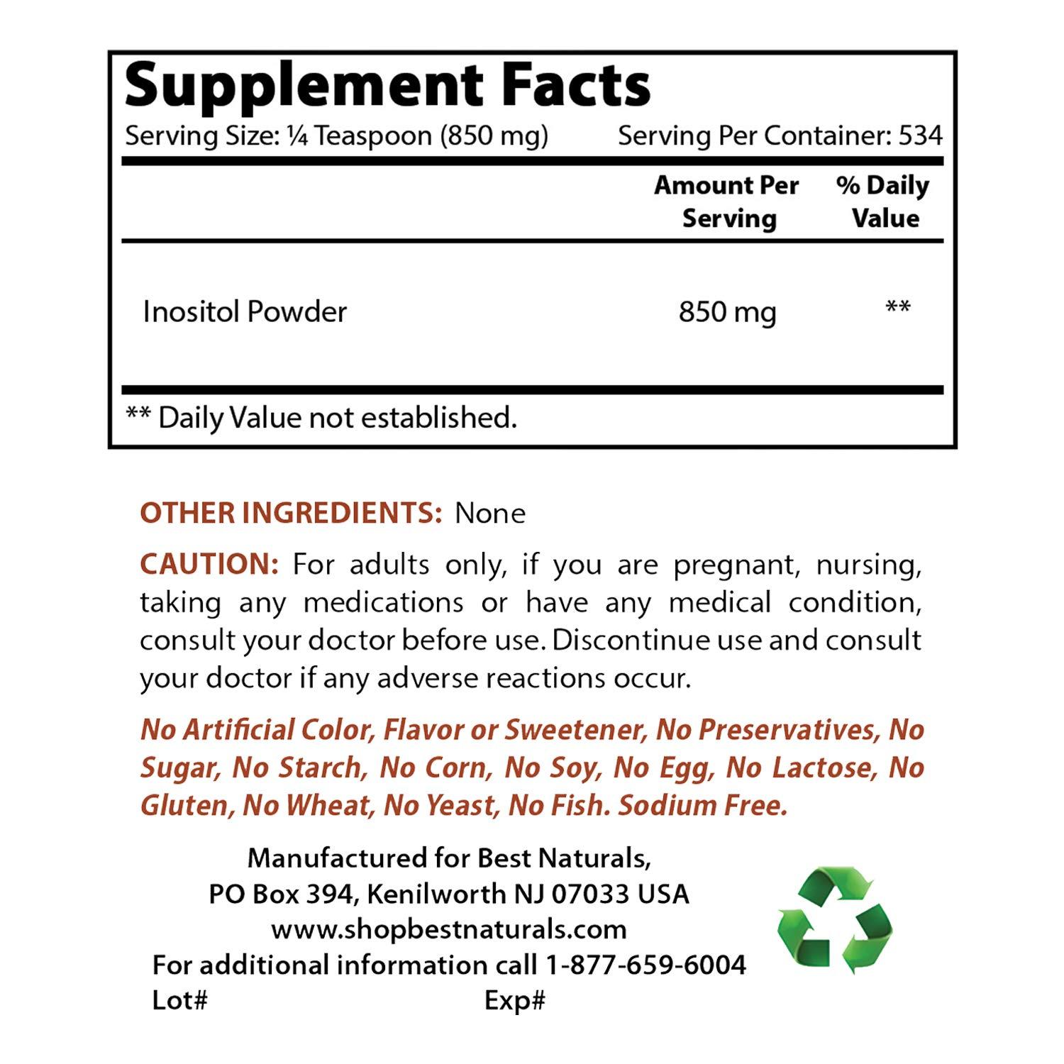 Best Naturals Best Naturals Glycine Supplement 1000 Mg & Inositol Powder 1 Lb