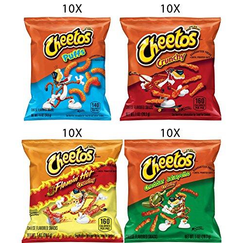 Cheetos Cheetos Cheese Flavored Snacks Variety Pack, (Pack of 40)