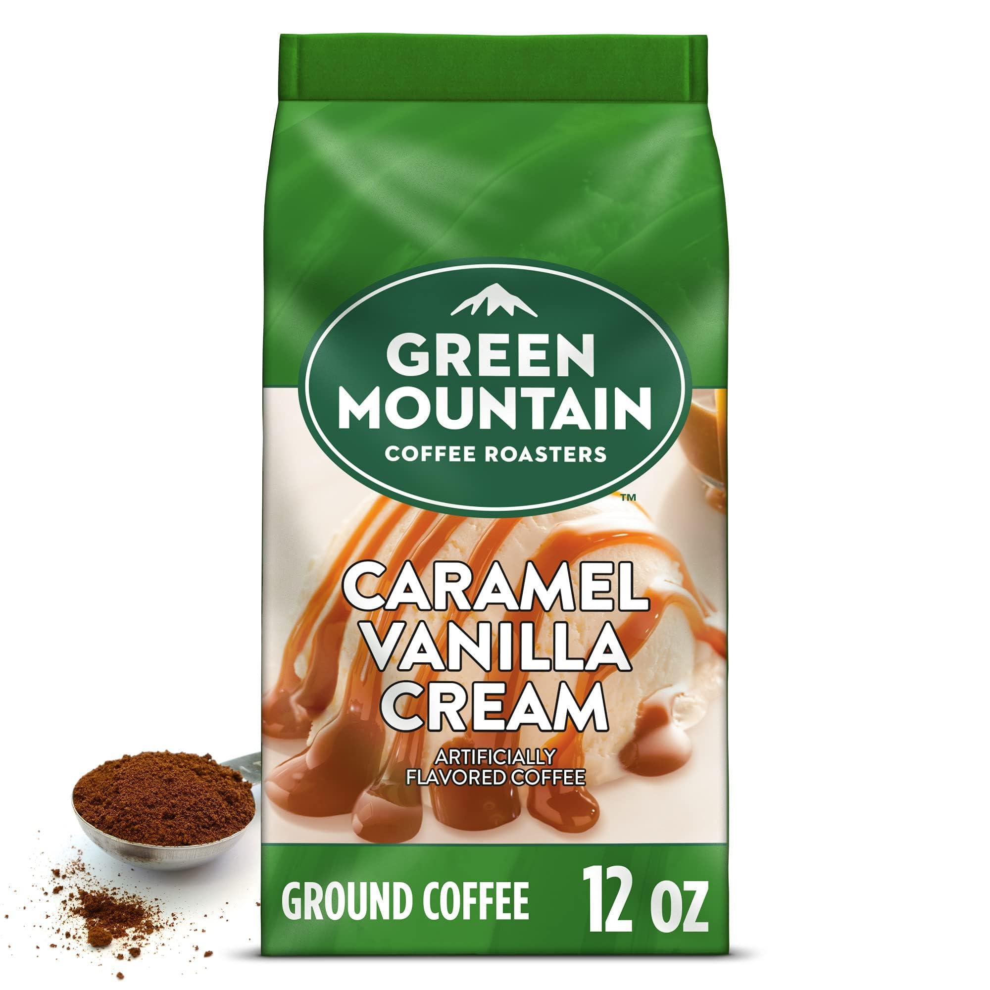 Green Mountain Coffee Roasters Green Mountain Coffee Roasters, Caramel Vanilla Cream, Ground Flavored Coffee, Light Roast, Bagged 12oz.