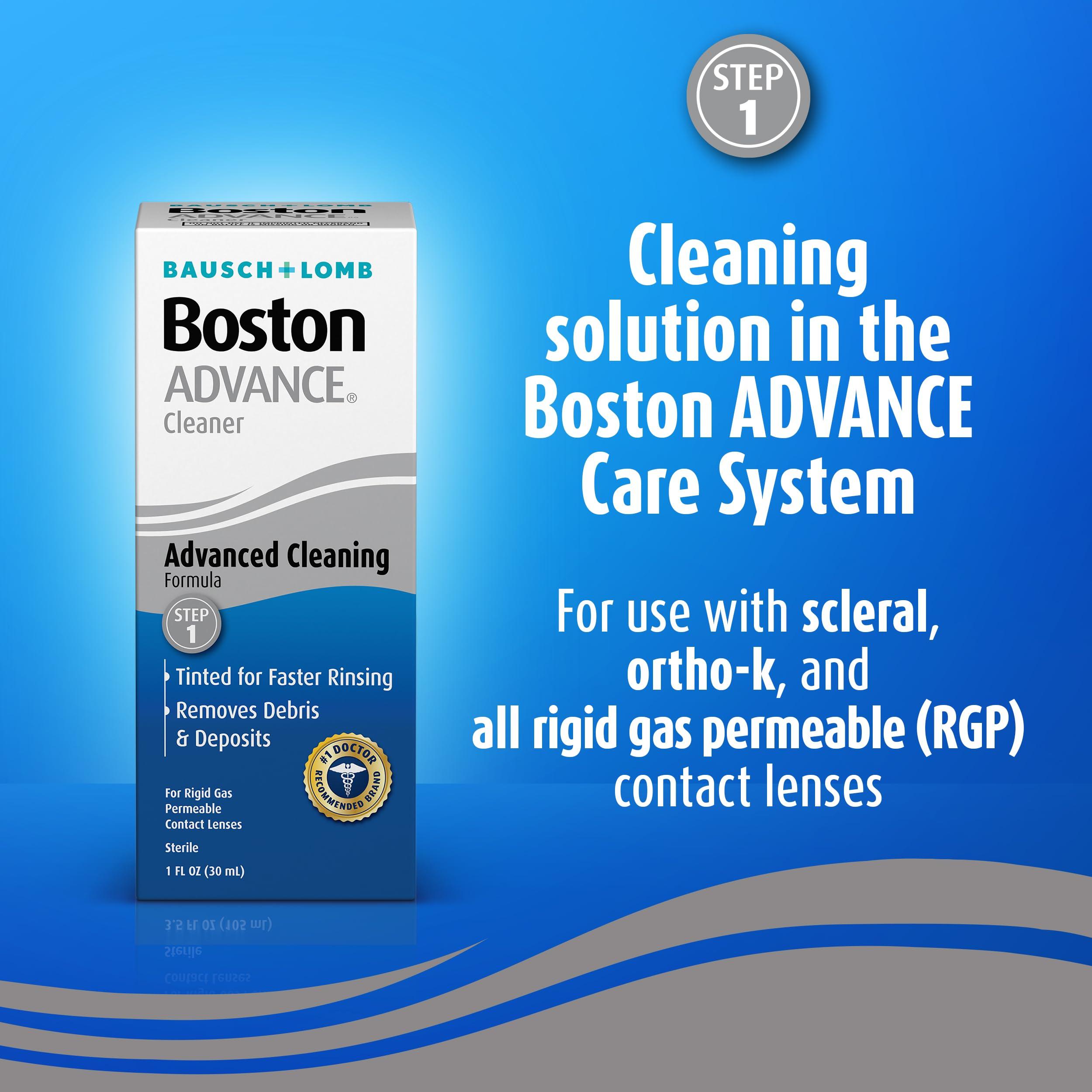 Boston Boston Advance Contact Lens Solution by Bausch+ Lomb, for Gas Permeable Contact Lenses, 1 Fl Oz (Packaging May Vary)