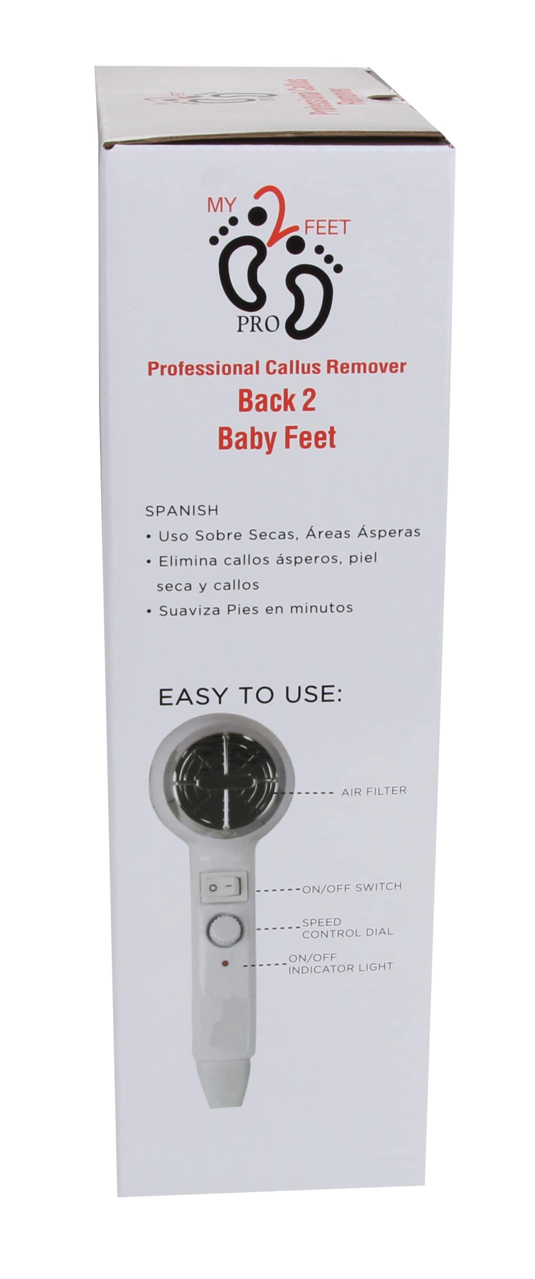 Wide World of Beauty My2Feet Professional Electric Callus Remover+Replacement Disks, White