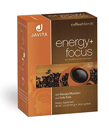 Javita Javita Energy + Focus Instant Coffee Packets, 100% South American Arabica & Robusta Blend, plus Herbs for Clarity, Energy, & Focus, Keto, Dieters Drink, 3 boxes of 24 (4.2g) sticks