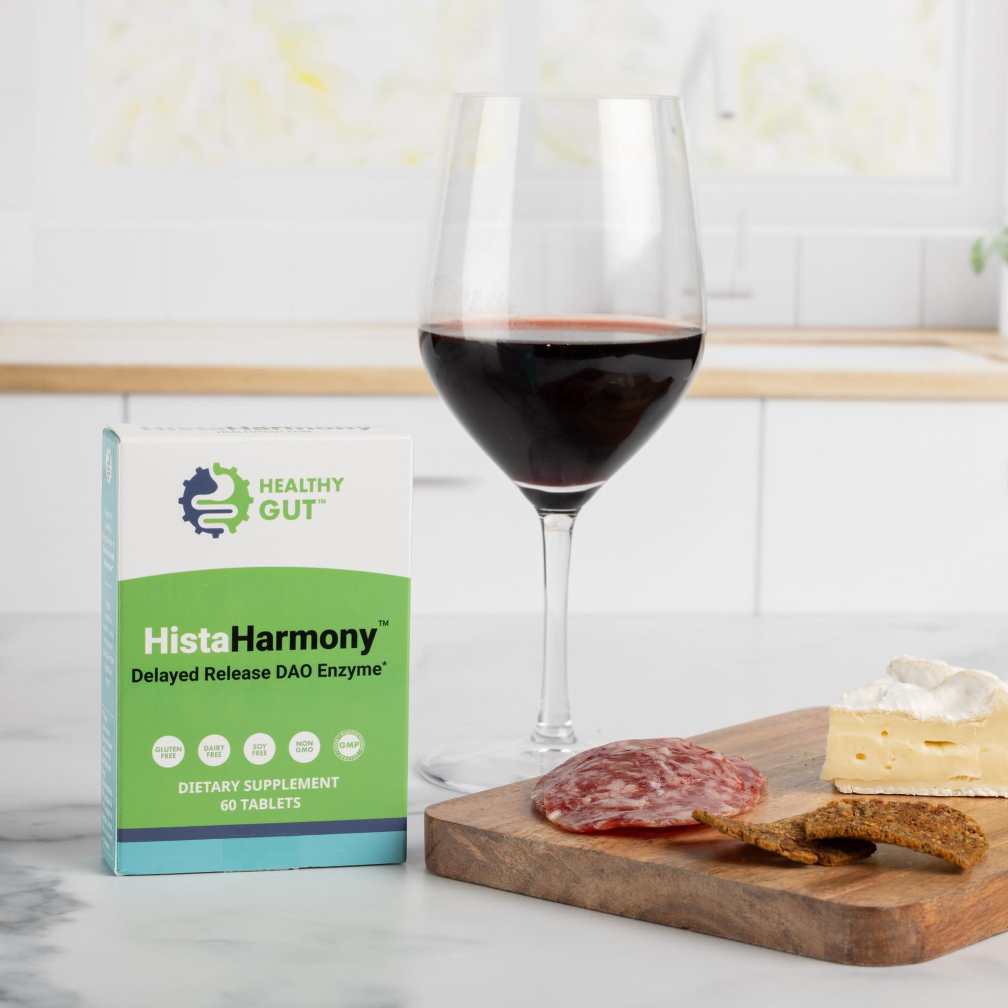 Healthy Gut, LLC Healthy Gut HistaHarmony | Delayed Release DAO Diamine Oxidase Histamine Support Enzyme | 30,000 HDU | 60 Servings