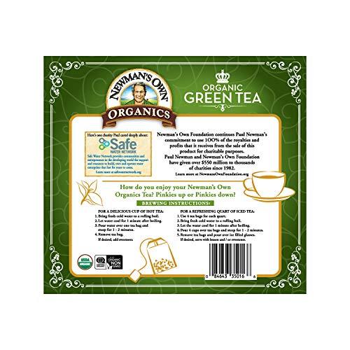 Newman's Own Newman's Own Organics Green Tea, 100 Individually Wrapped Tea Bags, 100 Count (Pack of 5)