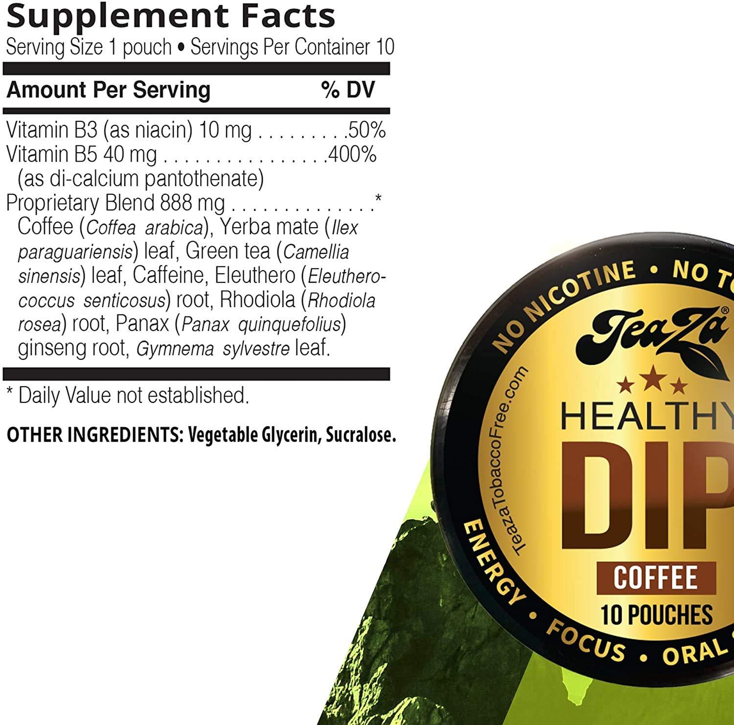 TEAZA HERBAL ENERGY POUCH TeaZA Energy Variety Pack - Flavored Pouches (8 Pack)