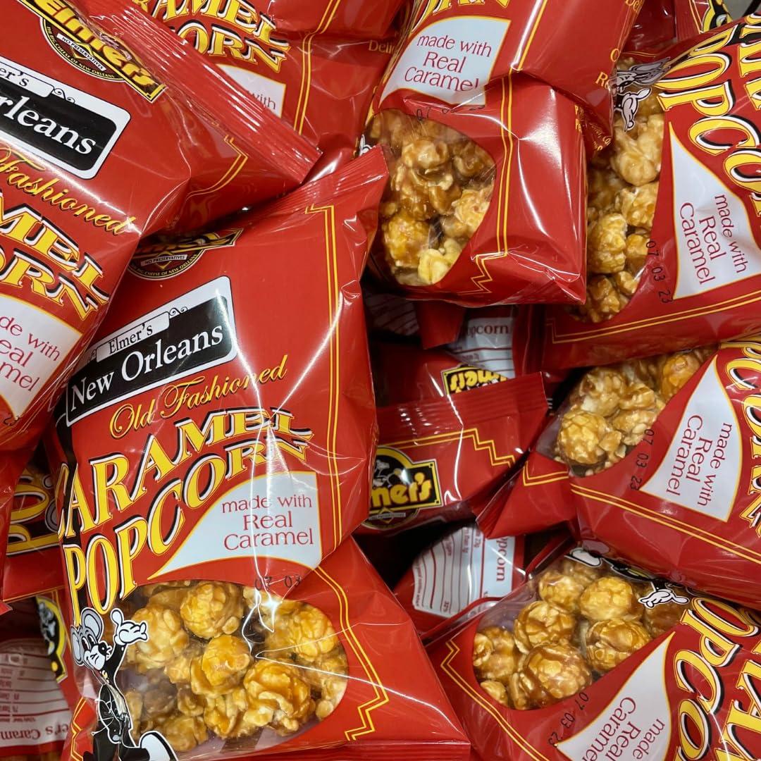 Chee-wee\'s Elmer\'s Caramel Popcorn, Real Old Fashioned Caramel Popcorn, Popped in Coconut Oil, 3 oz Bags, Pack of 3