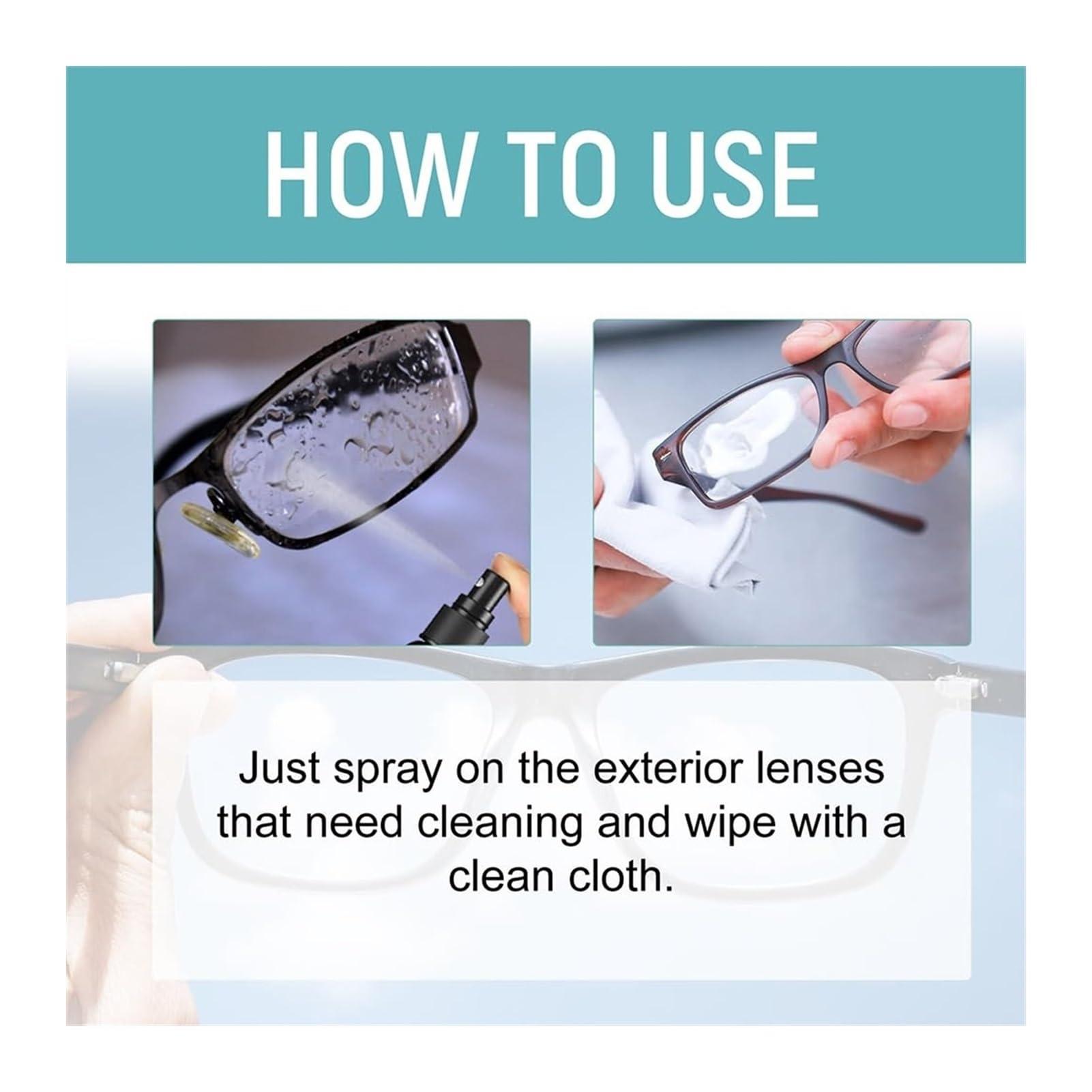 DGDXLMPNR Eyeglass Lens Scratch Remover Spray, Glasses Lens Scratch Remover Spray, Scratch Remover For Sunglasses, Scratch Remover For Eyeglasses, Eyeglass Cleaning Tools For Lenses Screens ( Color : 3 set , Si