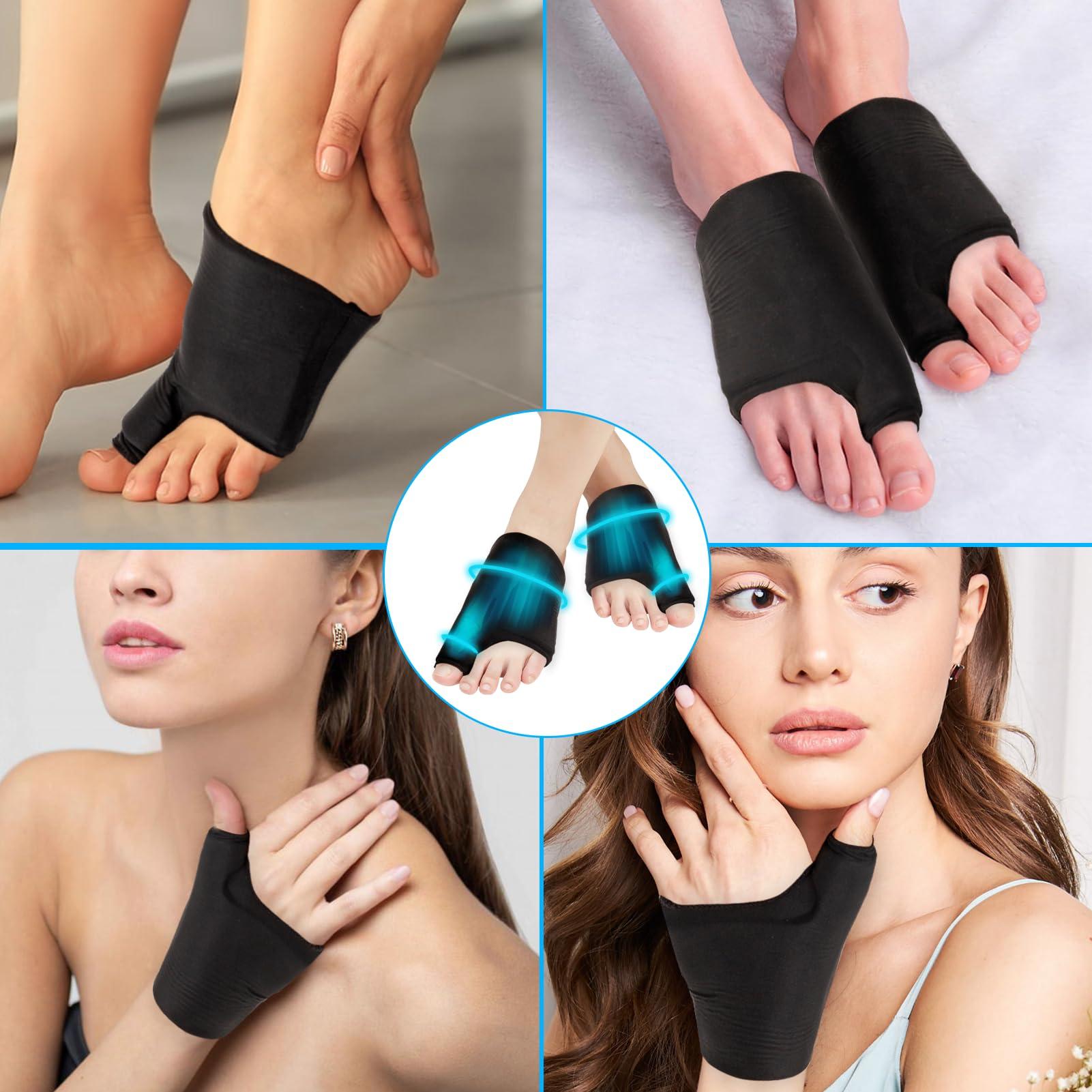 JFHNMLW Foot Ice Packs Big Toe for Bunion Relief Gout Pain Relief, Reusable Toe Ice Pack for Hot & Cold Therapies, Gel Foot ice Pack for Swelling, Sprained, Sport Injuries, Fasciitis, Post-Surgery Recovery