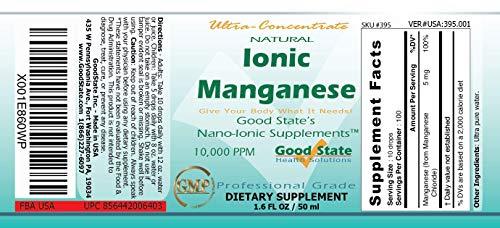 Good State Good State | Natural Ionic Manganese | Liquid Concentrate | Nano Sized Mineral Technology | Professional Grade Dietary Supplement | 1.6 Fl oz Bottle (50 mL)