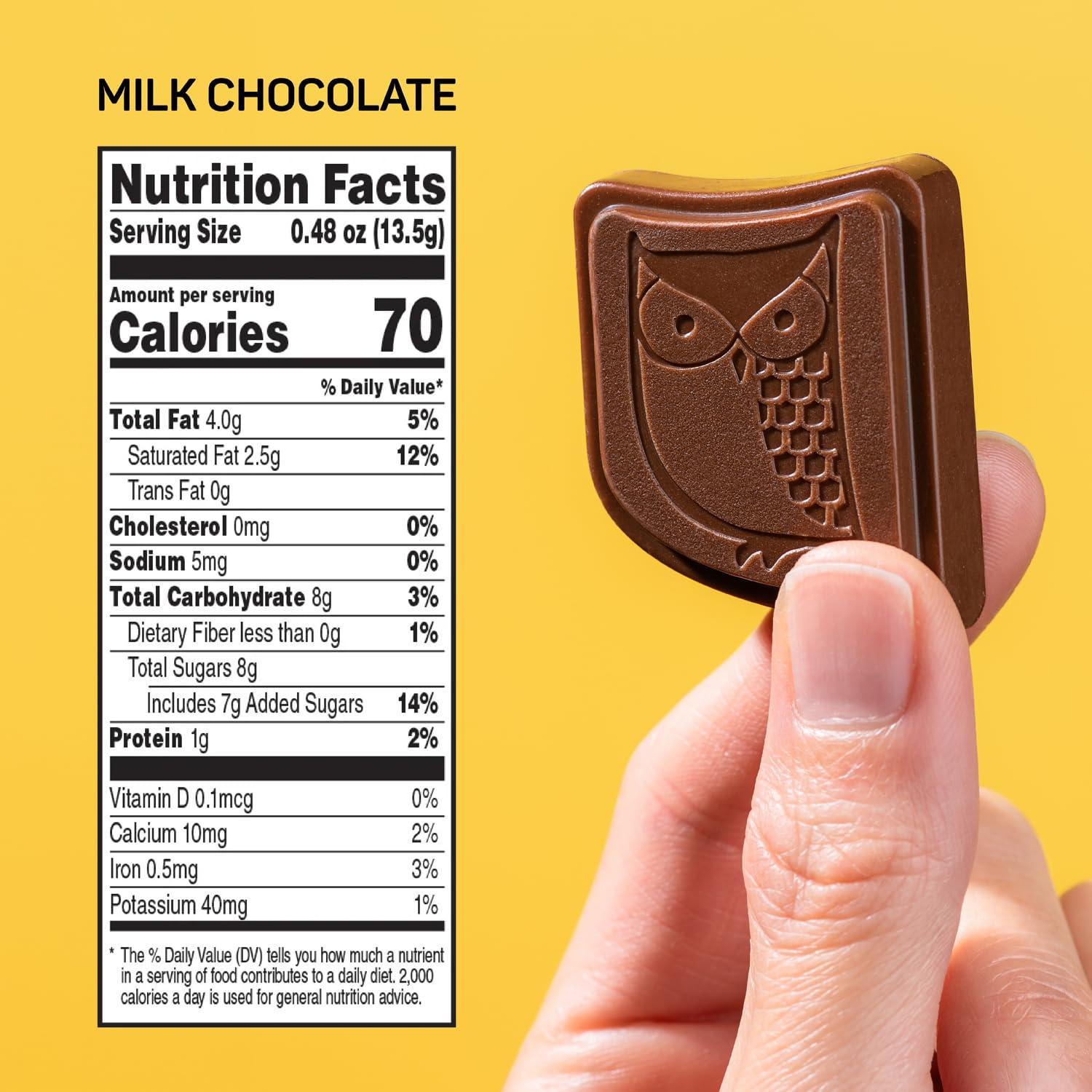 AWAKE Caffeinated Chocolate AWAKE - Caffeinated Chocolate Bites - Milk Chocolate, 50 Bites - 50mg Caffeine - Individually Wrapped Energy Bites - Coffee Alternative - Fairtrade, Gluten Free, Non GMO - 0.48oz