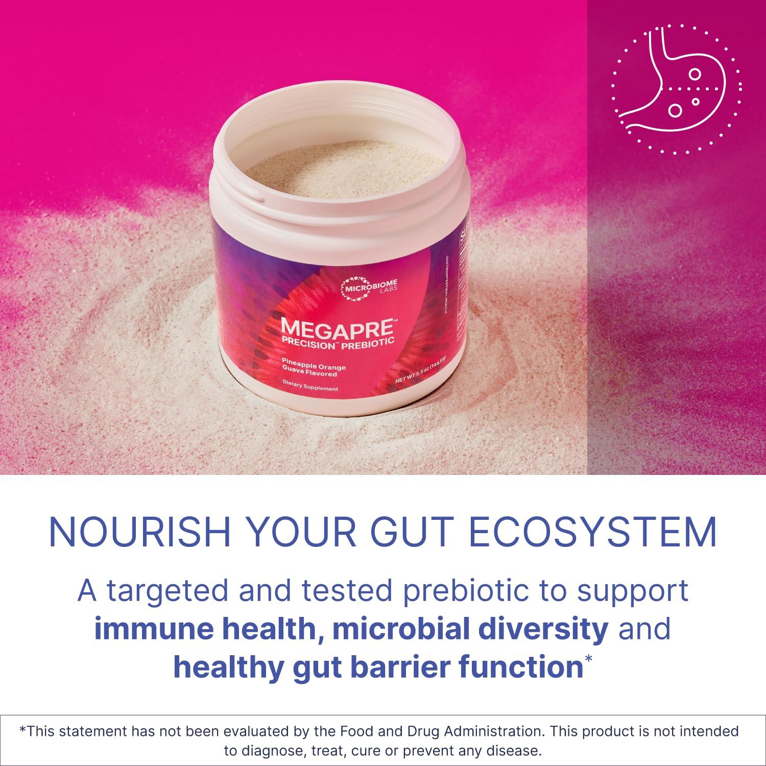 Microbiome Labs Microbiome Labs MegaSporeBiotic (60 Capsules) + MegaPre (5.5 oz Powder) Probiotic Prebiotic Bundle - Spore-Based Probiotic with Prebiotic Fiber Powder