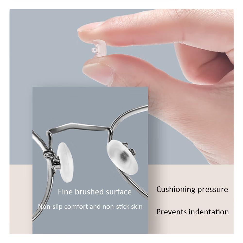 PTSLKHN PTSLKHN Super Soft Eyeglass Nose Pads, Jelly-Soft Nose Pads for Glasses, Non-Slip Comfortable and Non-Indentation, 5+2Pairs