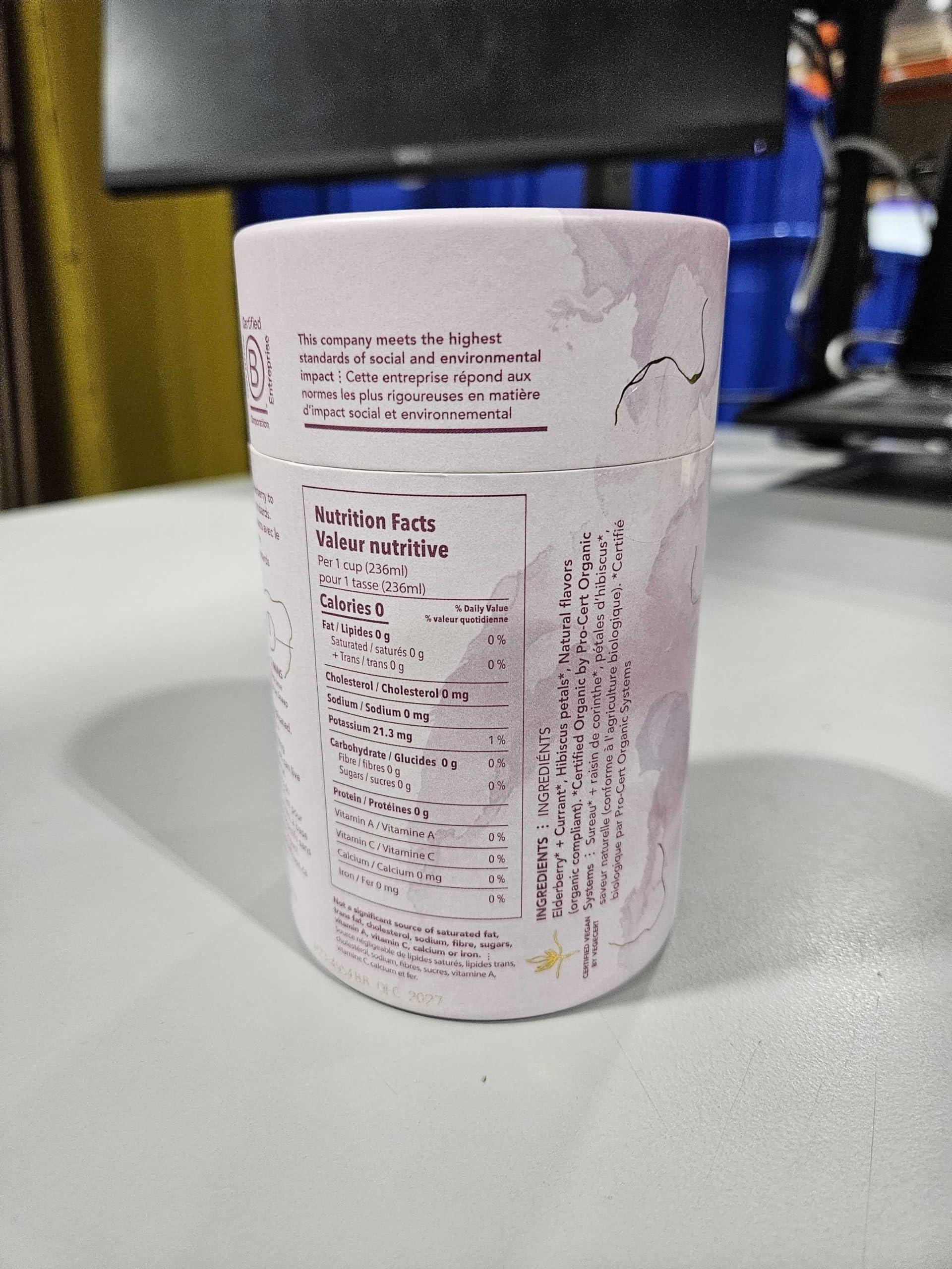 Tease Tease Tea Organic Tea Gift Set | 15 Piece Botanical Pyramid Tea Bag Infuser Sachets Luxury Wellness Tea Lovers Kit Loose Leaf Blend with Elderberry, Currant, Hibiscus Caffeine Free 37g (Berry Booster)