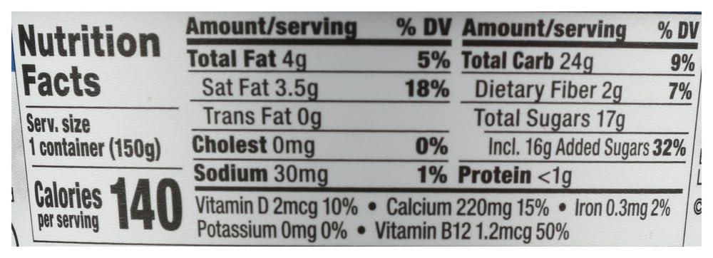 SO DELICIOUS So Delicious Dairy Free Coconut Milk Yogurt, Blueberry, 5.3 Ounce (Pack of 8)