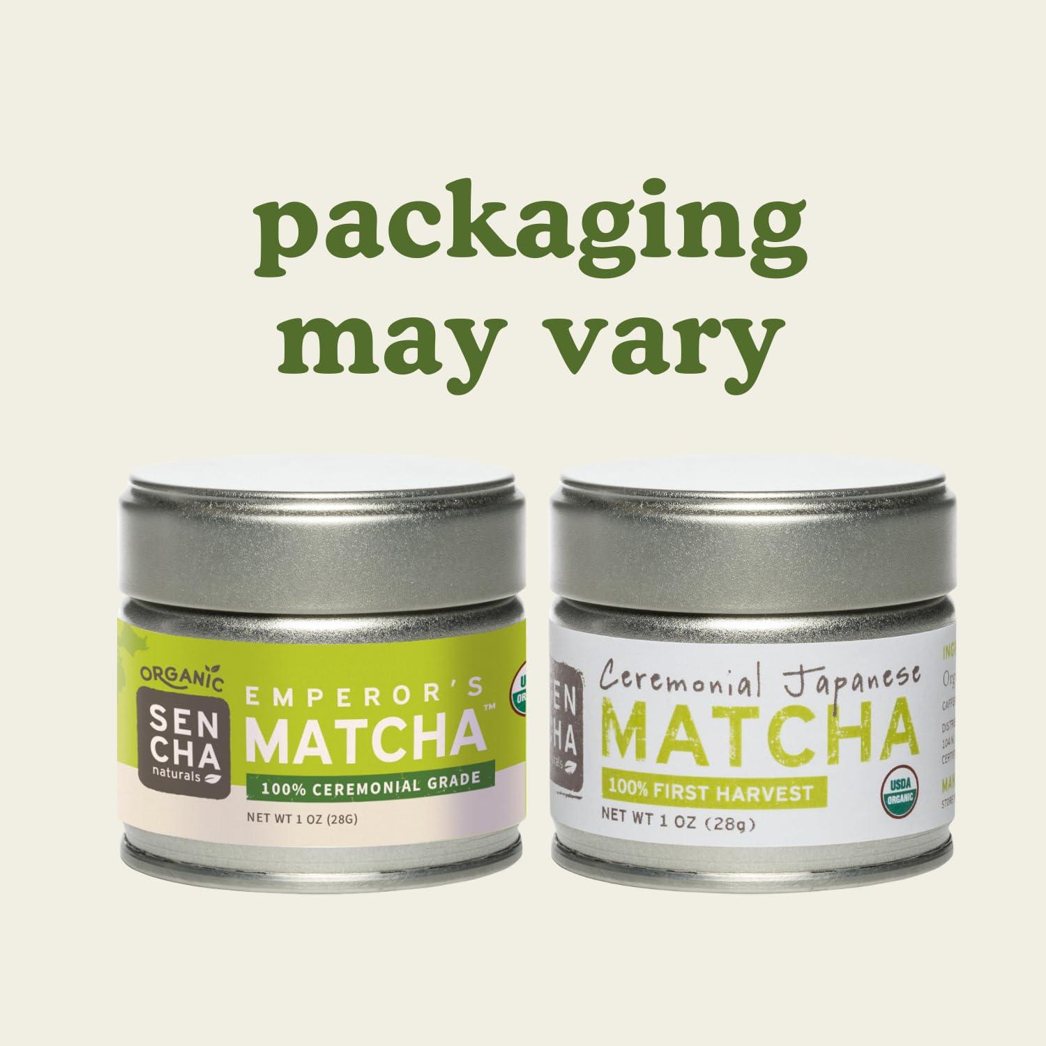 SENCHA NATURALS SEN CHA Naturals Organic Matcha Green Tea Powder, Ceremonial Grade, First Harvest Organic Matcha, 1oz Tin (1 Pack)