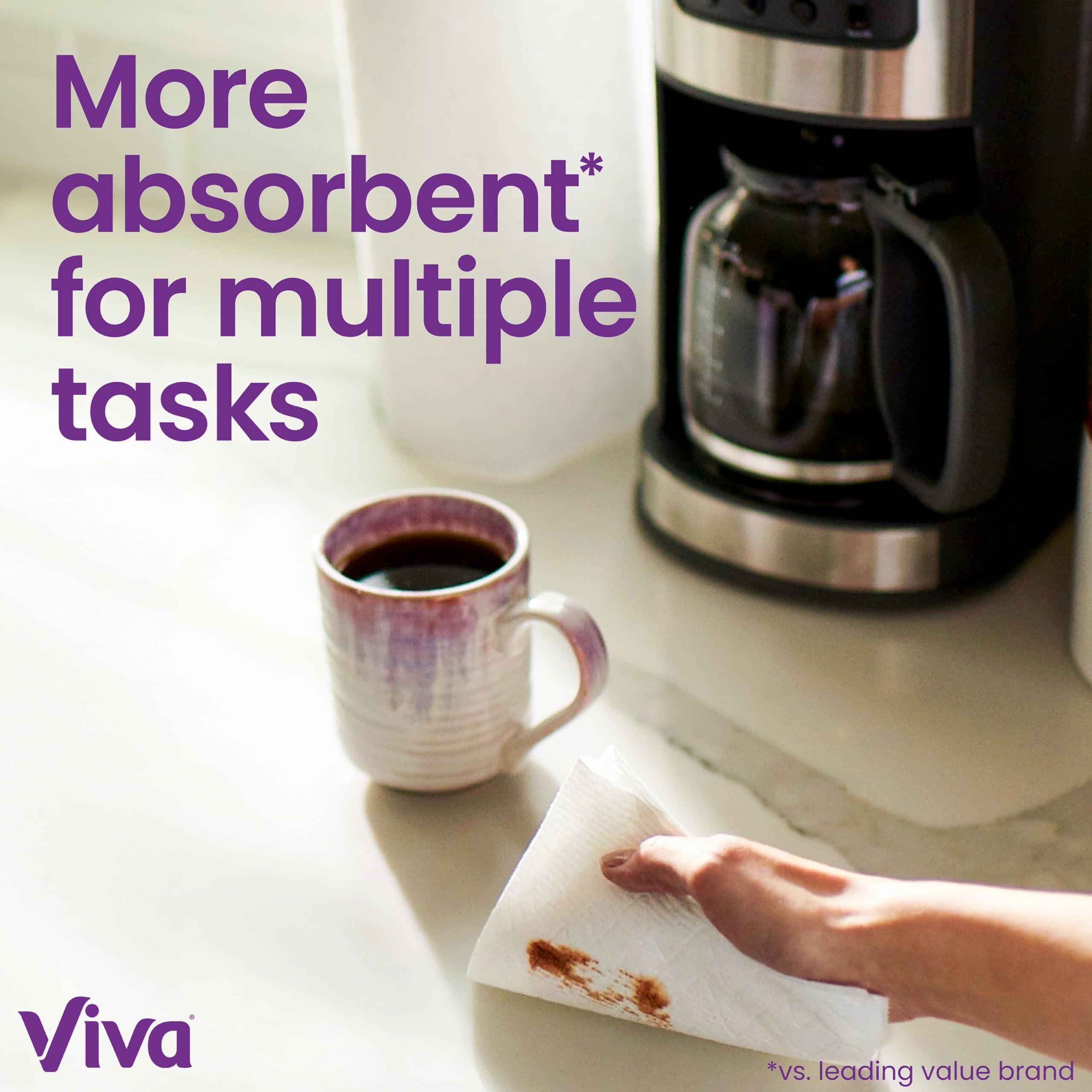 Viva Viva Multi-Surface Cloth Paper Towels, 12 Triple Rolls, 165 Sheets Per Roll (2 Packs of 6)