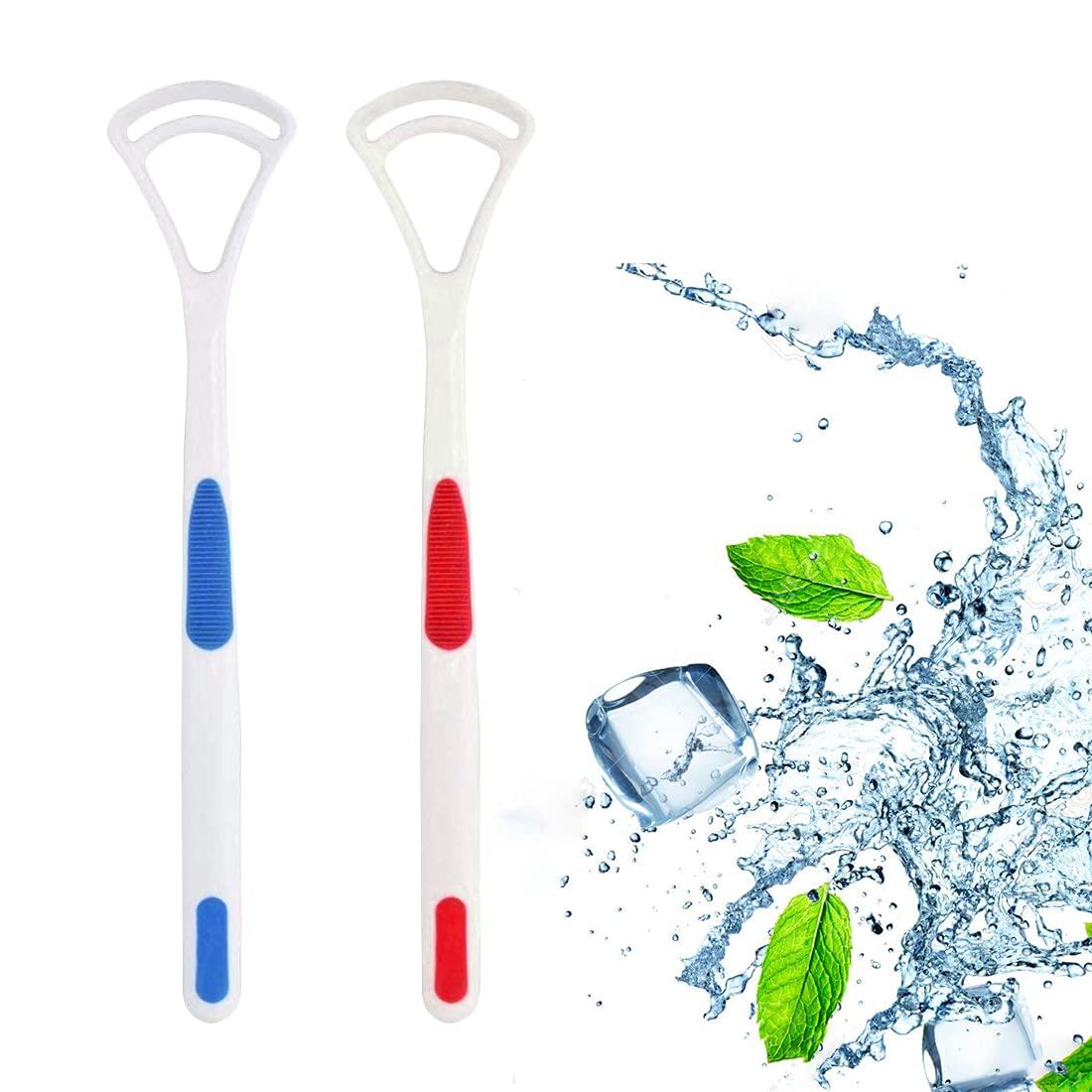 Nurpi Nurpi Plastic Tongue Cleaner for Adults and Kids Fights Bad Breath Oral Care Tongue Cleaner, Easy to Use Travel Friendly- Pack of 2
