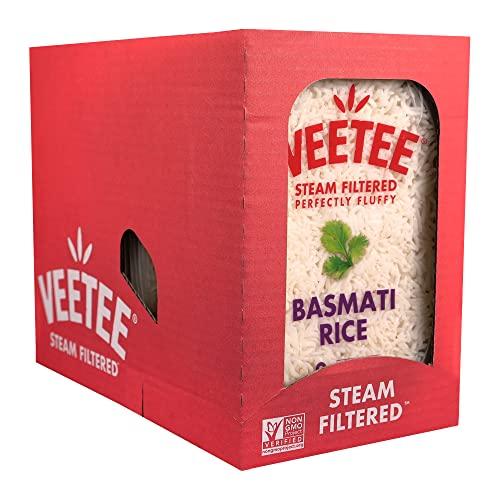 VeeTee Veetee Basmati Rice - 2 Minute Rice Microwavable Meals - Instant Rice Meals Ready to Eat Gluten Free Precooked Rice - 9.9oz (Pack of 6)