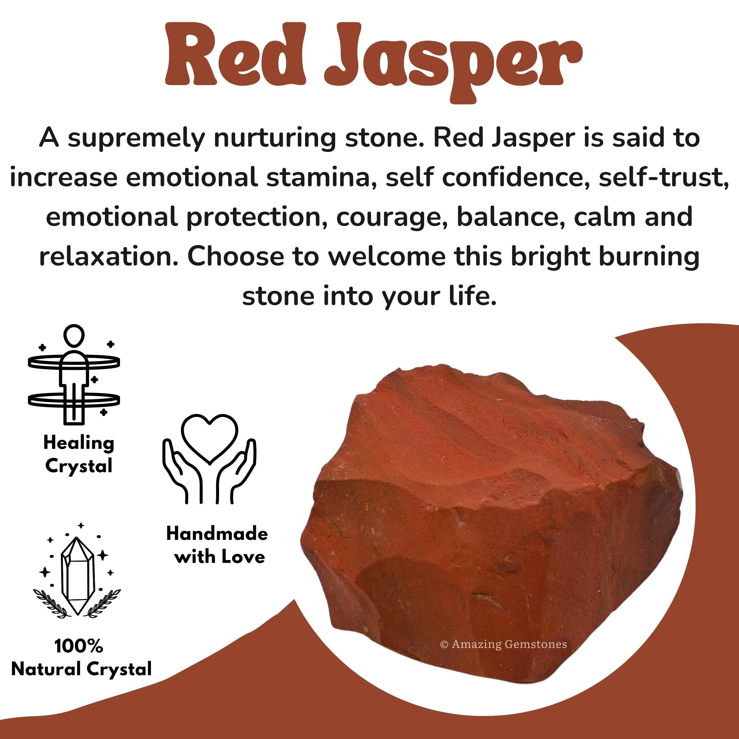Amazing Gemstone Red Jasper Raw Crystals and Healing Stones, Natural Rocks for Tumbling and DIY Raw Stones and Crystals (1 lb)